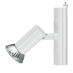 Wall or ceiling spotlight SKY, 1-flame, 1x GU10, rotatable & swiveling, white