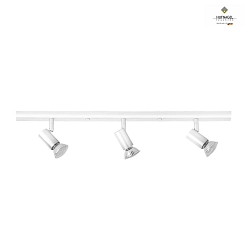 Lampada da parete e soffitto SKY 3-Lampadine, girevole GU10 IP20, Bianco 