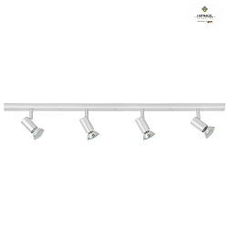 Wall or ceiling spotlight SKY, 4-flame, 80cm, 4x GU10, rotatable & swiveling, white