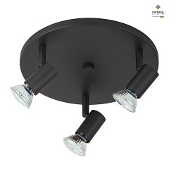 Applique et plafonnier SKY 3 flammes, pivotant GU10 IP20, titane 