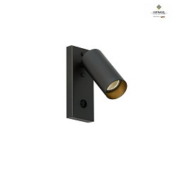 Spotlight CAMPUS for wall and ceiling, 1-flame, GU10, rotatable & swiveling, ML Dark Titan