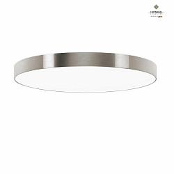 LED Deckenleuchte AURELIA,  60cm, 30W 2700K 3500lm, dimmbar, silber gebrstet / wei