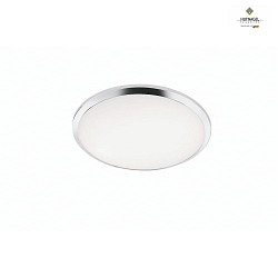Wandleuchte / Deckenleuchte ORBIS,  25cm, E27, Glas wei satiniert, chrom