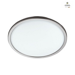 Lampada da parete e soffitto ALPHA 30 E27 IP20, Nichel opaco, Satinato, Bianco dimmerabile