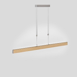 Luci a sospesione CUBICO regolabile, diretto / indiretto IP20, quercia oliata, metallo, bianco dimmerabile