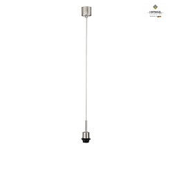 Luminaire  suspension LOOP E27 IP20, nickel mat, transparent gradable