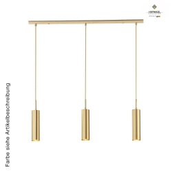 Luci a sospesione UMA 3 3-Lampadine GU10, trasparente, Bianco opaco dimmerabile