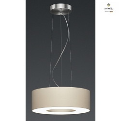 Luminaire  suspension DONUT 40 petit, rglable IP20, mlange, nickel mat, blanche gradable