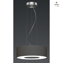 Luminaire  suspension DONUT 60 rglable, mdium IP20, mlange, nickel mat, blanche gradable