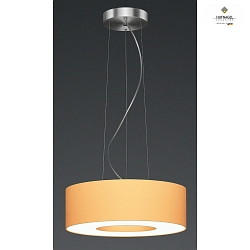 Luminaire  suspension DONUT 78 grand, rglable IP20, nickel mat, orange, blanche gradable