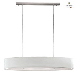Luminaire  suspension ARUBA E27 IP20, nickel mat, blanche gradable