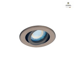 Apparecchio da incasso a soffitto ILSOLE S girevole, ruotabile GU10 IP20, bronzo, terra dimmerabile