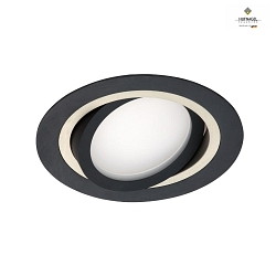 Apparecchio da incasso a soffitto ILSOLE X girevole, ruotabile GX53 IP20, Platino, titano dimmerabile