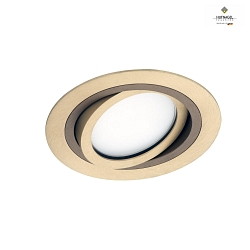 Recessed ceiling luminaire ILSOLE X, incl. LED GX53 3000K 500lm, rotatable & swiveling, DA  15cm, ML Brass / Bronze