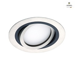 Deckeneinbauleuchte ILSOLE X, inkl. LED GX53 6W 3000K 500lm, dreh- und schwenkbar, DA  15cm, ML platin / dark titan