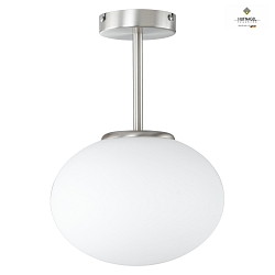 Luminaire de plafond BOCCIA E27 IP20, nickel mat, blanc mat