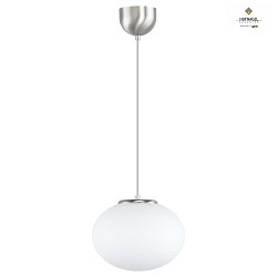 Luci a sospesione BOCCIA E27 IP20, Nichel opaco, Bianco opaco