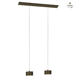 pendant luminaire TIZIAN 2 flames GX53, brass, terra