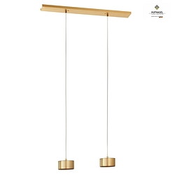 pendant luminaire TIZIAN 2 flames GX53, bronze, brass