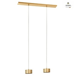 pendant luminaire TIZIAN 2 flames GX53, brass