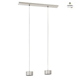 pendant luminaire TIZIAN 2 flames GX53, platinum, titanium