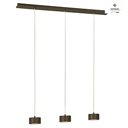 pendant luminaire TIZIAN 3 flames GX53, brass, terra