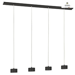 pendant luminaire TIZIAN 4 flames GX53, platinum, titanium