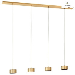 pendant luminaire TIZIAN 4 flames GX53, bronze, brass