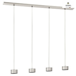 pendant luminaire TIZIAN 4 flames GX53, platinum, titanium