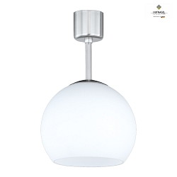 Ceiling luminaire BOLERO, E27, matt opal glass / matt nickel, Ø 20cm / height 30cm