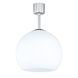 Ceiling luminaire BOLERO, E27, matt opal glass / matt nickel