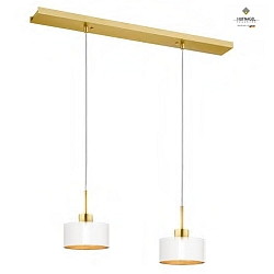 Luminaire  suspension CARACAS  2 flammes GU10 IP20, or, laiton, blanche gradable