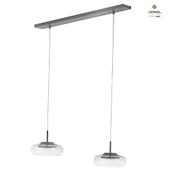 Luminaire  suspension HUBLOT GX  2 flammes GX53 IP20, gris, acier gradable