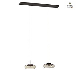 pendant luminaire HUBLOT GX 2 flames GX53, titanium dimmable