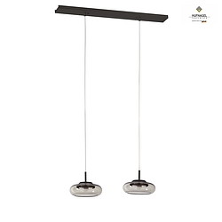 pendant luminaire HUBLOT GX 2 flames GX53, titanium dimmable