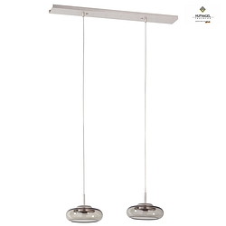 pendant luminaire HUBLOT GX 2 flames GX53, platinum dimmable
