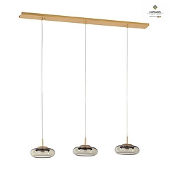pendant luminaire HUBLOT GX 3 flames GX53, brass dimmable