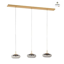 pendant luminaire HUBLOT GX 3 flames GX53, brass dimmable