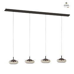 pendant luminaire HUBLOT GX 4 flames GX53, titanium dimmable