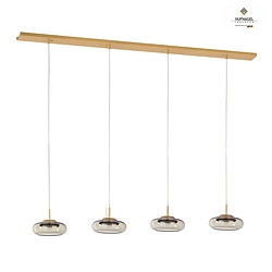 pendant luminaire HUBLOT GX 4 flames GX53, brass dimmable