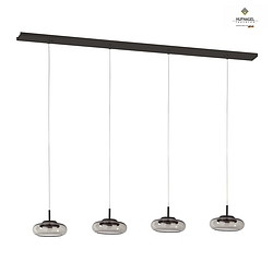 pendant luminaire HUBLOT GX 4 flames GX53, titanium dimmable