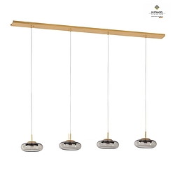 pendant luminaire HUBLOT GX 4 flames GX53, brass dimmable