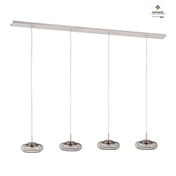 pendant luminaire HUBLOT GX 4 flames GX53, platinum dimmable