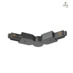 Accessory for 1-phase HV power track MULTICOLOR-SYSTEM 20 - flexible corner/angel connector 80-180, white