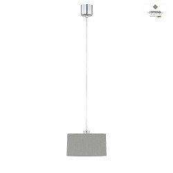 Luminaire  suspension LOOP  1 flamme E27 IP20, gris clair, nickel mat gradable