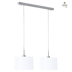 Luci a sospesione LOOP 2-Lampadine E27 IP20, Nichel opaco, Bianco dimmerabile