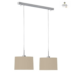 Luci a sospesione LOOP 2-Lampadine E27 IP20, Melange, Nichel opaco dimmerabile