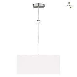 Luminaire  suspension MARA 40 petit E27 IP20, nickel mat, blanche gradable