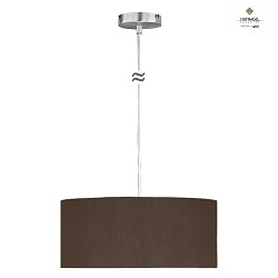 Luminaire  suspension MARA 40 petit E27 IP20, Mocca, nickel mat gradable