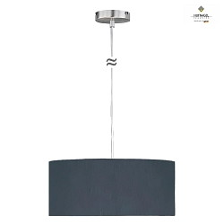Luminaire  suspension MARA 40 petit E27 IP20, nickel mat, ardoise gradable